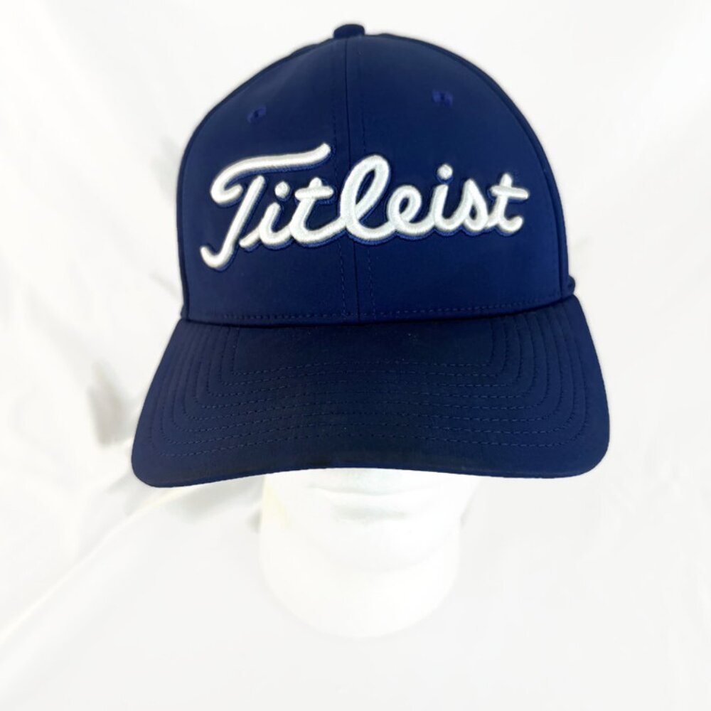 TITLEIST FootJoy FJ Golf Hat Cap Navy Blue with White Logo PRO V1